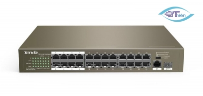 Switch PoE Tenda TEF1126P (24P PoE + 1P Giga + 1P Giga SFP )